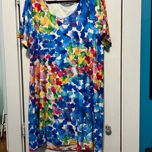 Sakura Multicolor Watercolor Dress